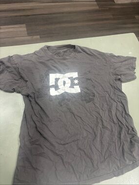 DC Men's Black T‑Shirt with White Logo